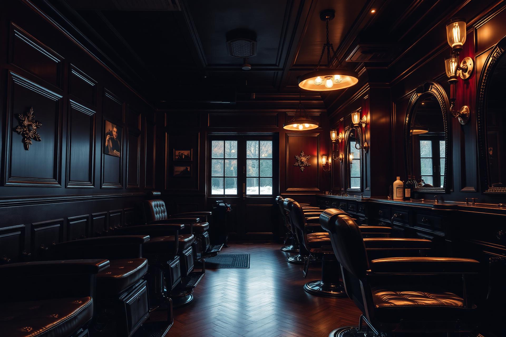 Warm interior at dusk